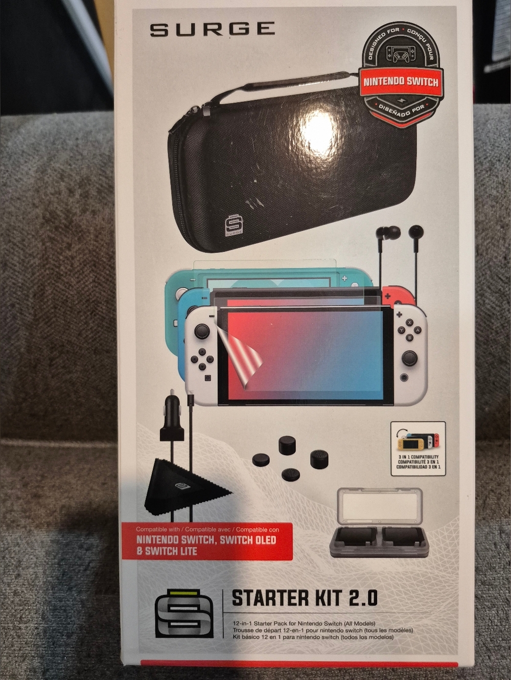 SURGE Starter Kit 2.0 for Nintendo Switch Comes With 12 Accessories Carrying Cas